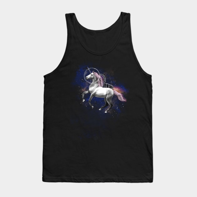 Space Fantasy Unicorn - Galaxy Rainbow Astronaut Tank Top by BlancaVidal